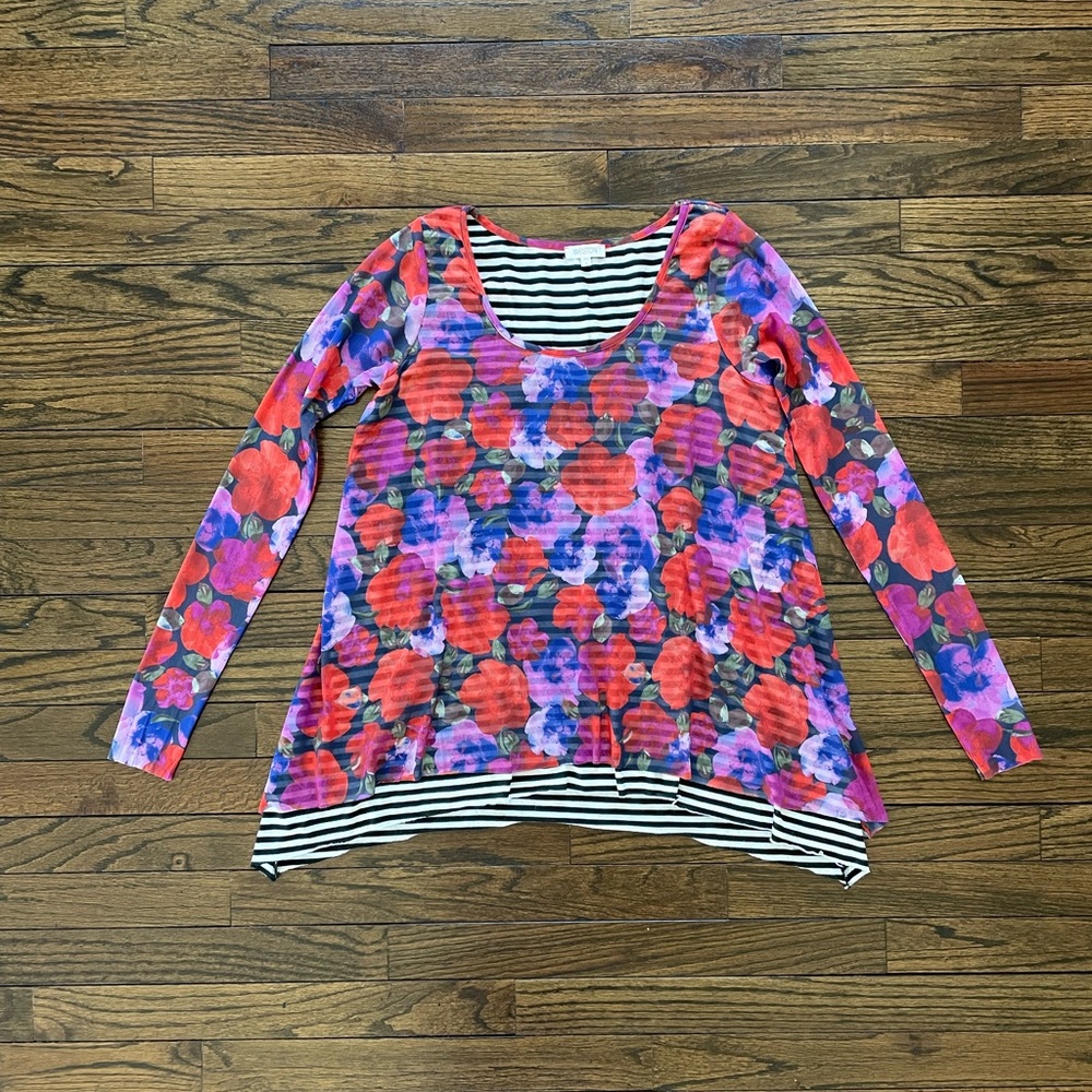 Anthropologie Weston Floral & Striped Top!